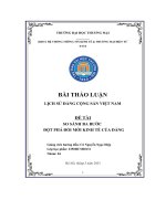 Đề tài so sánh ba bước  đột phá đổi mới kinh tế của đảng