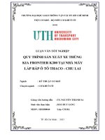 Quy trình sản xuất xe thùng kia frontier k200 tại nhà máy lắp ráp ô tô thaco   chu lai