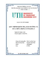 Quy trình kiểm tra, bảo dưỡng và sửa chữa động cơ mazda 3