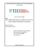 Quy trình nhận dạng sản phẩm và quản lý chất lượng xe peugeot tại thaco