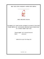 Tạo động lực cho người lao động tại Trung tâm Công nghệ thông tin – Ngân hàng thương mại cổ phần Đầu tư và Phát triển Việt Nam