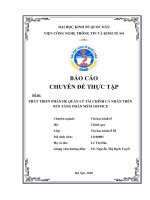 Chuyên đề thực tập: Phát triển phân hệ quản lý tài chính cá nhân trên nền tảng phần mềm 1Office