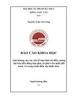 Ảnh hưởng của các yếu tố tâm linh tới diễn xướng văn hóa hầu đồng tam phủ, tứ phủ ở ba miền đất nước và trong trình diễn sân khấu hóa