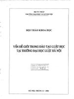 Kỷ yếu hội thảo cấp Trường: Vấn đề giới trong đào tạo Luật học tại Trường Đại học Luật Hà Nội