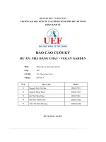 (Tiểu luận) báo cáo cuối kỳ dự án nhà hàng chay  vegan garden