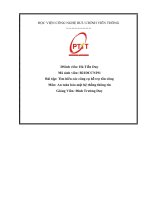 Môn An toàn bảo mật hệ thống thông tin Bài tập Tìm hiểu các công cụ hỗ trợ tấn công