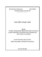 Luận văn thạc sĩ Luật học: Xử phạt vi phạm hành chính trong lĩnh vực quản lý và phát triển rừng tại huyện Ea Súp, tỉnh Đắk Lắk - Thực trạng và giải pháp