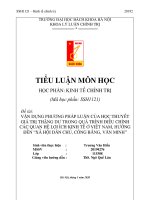 Vận dụng phương pháp luận của học thuyết giá trị thặng dư trong quá trình điều chỉnh các quan hệ lợi ích kinh tế ở việt nam