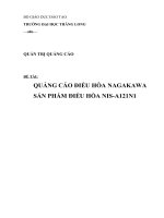 Tiểu Luận - Quản Trị Quảng Cáo - Đề Tài - Quảng Cáo Điều Hòa Nagakawa Sản Phẩm Điều Hòa Nis-A121N1
