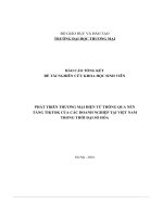 Phát triền thương mại điện tử thông qua nền tảng tiktok của các doanh nghiệp tại việt nam trong thời đại số hóa