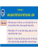 Chương 1 Khái luận về triết học và triết học mác  lênin