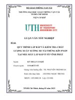 Quy trình lắp ráp và kiểm tra chất lượng xuất xưởng xe tải thùng kín fn129 tại nhà máy lắp ráp ô tô vĩnh phát