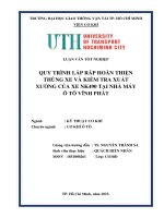 Quy trình lắp ráp hoàn thiện thùng xe và kiểm tra xuất xưởng của xe nk490 tại nhà máy ô tô vĩnh phát