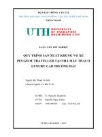 Quy trình sản xuất khung vỏ xe peugeot traveller tại nhà máy thaco luxury car trường hải