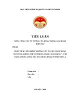 Quan điểm của v i lênin về xây dựng đảng vô sản trong tác phẩm “làm gì” và vận dụng trong công tác xây dựng đảng cộng sản việt nam hiện nay