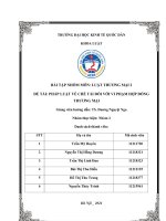 đề tài Pháp luật về chế tài đối với vi phạm hợp đồng thương mại