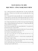 Ngân hàng câu hỏi nhập môn công nghệ phần mềm