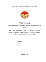 1  phân tích chế độ hoạt động của tổ chức càng rõ ràng, chặt chẽ thì hoạt động của tổ chức không ngừng trưởng th