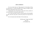 Khóa luận tốt nghiệp: Hiệu quả quản lý vốn lưu động tại Công ty Cổ phần Hàn Lê