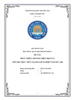 Bài thảo luận Quản trị thương hiệu 2 Thương hiệu dịch vụ Vietjet