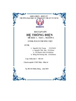 Bài tập lớn khoa điện – điện tử hệ thống điện đề bài 1 – tải 1 – nguồn 1