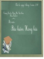 Tiểu Luận -Bảo Hiểm Hàng Hải - Đề Tài - Thị Trường Bảo Hiểm Việt Nam