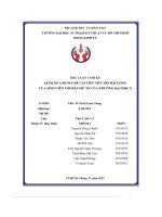 Tiểu luận cuối kỳ áp dụng 6 sigma để cải tiến mức độ hài lòng của sinh viên với bãi giữ xe của trường đại học x