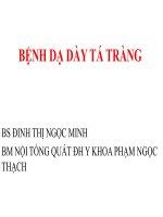 Bài giảng bệnh dạ dày tá tràng