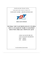 Âm nhạc việt nam trong di sản văn hóa dân ca ví, giặm xứ nghệ và giải pháp khai thác hiệu quả trong du lịch