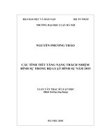Luận văn thạc sĩ Luật học: Các tình tiết tăng nặng trách nhiệm hình sự trong Bộ luật Hình sự năm 2015