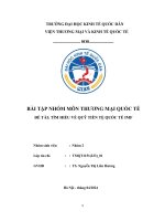 BÀI TẬP NHÓM MÔN THƯƠNG MẠI QUỐC TẾ ĐỀ TÀI TÌM HIỂU VỀ QUỸ TIỀN TỆ QUỐC TẾ IMF