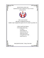 Tiểu luận cuối kỳ marketing quốc tế chiến lược marketing quốc tế của vifon tại châu âu