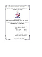 Lean manufacturing applying the lean principles of the toyota production system to reduce wait times in the emergency department