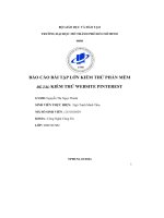 (Tiểu luận) báo cáo bài tập lớn kiểm thử phần mềm đề tài kiểm thử website pinterest