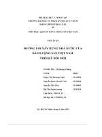 Đường lối xây dựng nhà nước của đảng cộng sản việt nam tk đổi mới