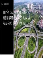 Tuyến cao tốc đường bộ miền nam của việt nam và sàn giao dịch vận tải