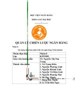 QUẢN LÝ CHIẾN LƯỢC NGÂN HÀNG đề tài Xây dựng chiến lược phát triển của ngân hàng Techcombank