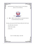 Tiểu luận cuối kỳ môn lịch sử đảng cộng sản việt nam