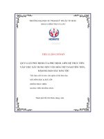 Tiểu luận cuối kỳ quy luật phủ định của phủ định  liên hệ thực tiễn vào việc xây dựng nền văn hóa việt nam tiên tiến, đậm đà bản sắc dân tộc