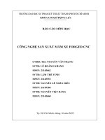 Báo cáo môn học công nghệ sản xuất mâm xe forged cnc