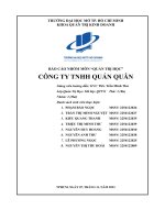 (Tiểu luận) báo cáo nhóm môn quản trị học công ty tnhh quán quân
