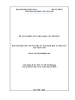 Đề tài nghiên cứu khoa học cấp Trường: Bảo đảm quyền con người của người bị kết án phạt tù tại Việt Nam