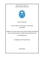 Đề tài nghiên cứu khoa học cấp trường: Nghiên cứu ứng dụng thuật toán K-Means trong hỗ trợ phân loại và gợi ý sinh viên lựa chọn chuyên ngành học tập