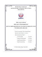 Tiểu luận cuối kỳ chiến dịch sữa tươi vinamilk 100% organic