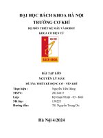 Bài tập lớn nguyên lý máy đề tài thiết kế động cơ – nén khí