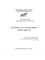 Báo cáo cuối kỳ nhập môn bảo mật thông tin ứng dụng của caesar cipher trong thực tế
