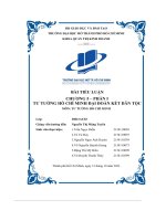 (Tiểu luận) tiểu luận chương 5 phần i tư tưởng hồ chí minh đại đoàn kết dân tộc