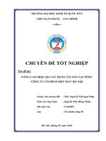 Chuyên đề tốt nghiệp: Nâng cao hiệu quả sử dụng tài sản tại Tổng công ty cổ phần Dệt May Hà Nội (Hanosimex)