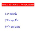 Chuong 5  lý thuyết mẫu   môn lý thuyết xác xuất thống kê