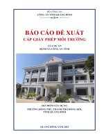 Báo cáo đề xuất cấp giấp phép môi trường của dự án đầu tư: Bệnh xá Công an tỉn